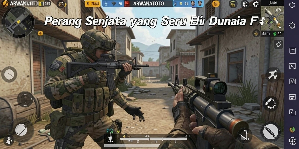 Tampilan menegangkan dari gameplay ARWANATOTO yang intens.