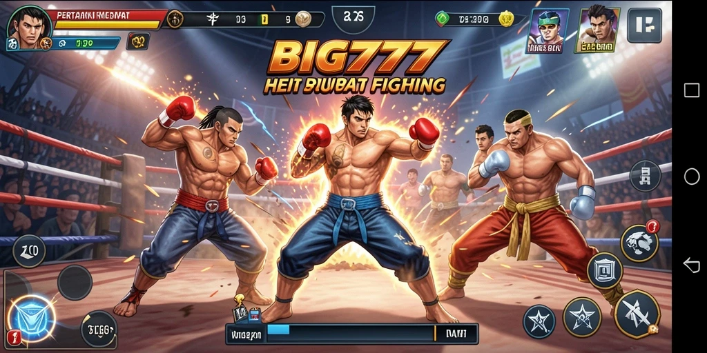 Tampilan gameplay BIG777 yang penuh aksi dan pertarungan seru.