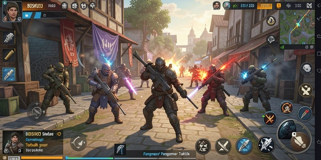 Screenshot gameplay BOSKU33 menampilkan aksi strategis yang mendebarkan.