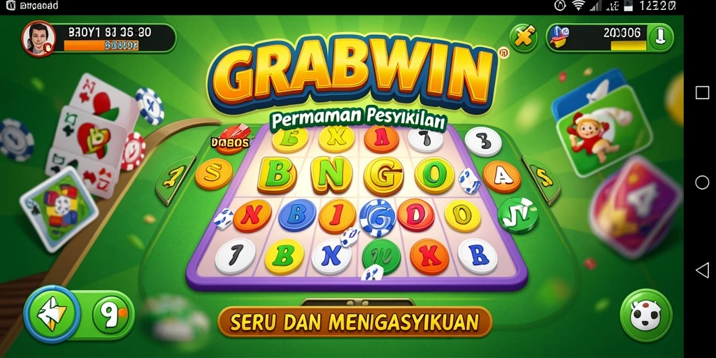 Tampilan menarik dari gameplay Bingo di GRABWIN.