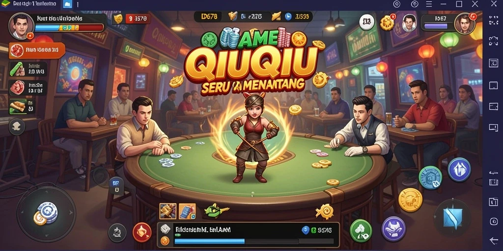 Tampilan permainan QiuQiu yang menarik dan kompetitif.