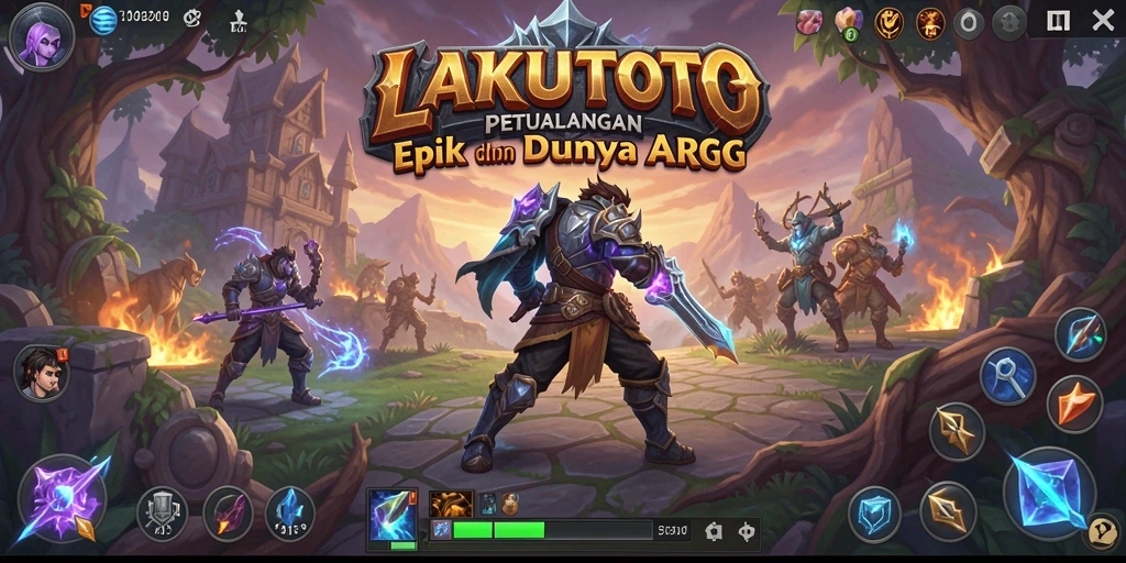 Tampilan gameplay ARPG yang mendebarkan di LAKUTOTO.