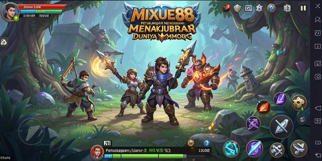Tampilan gameplay <strong>MIXUE88</strong> yang seru dan penuh aksi dalam dunia MMORPG.