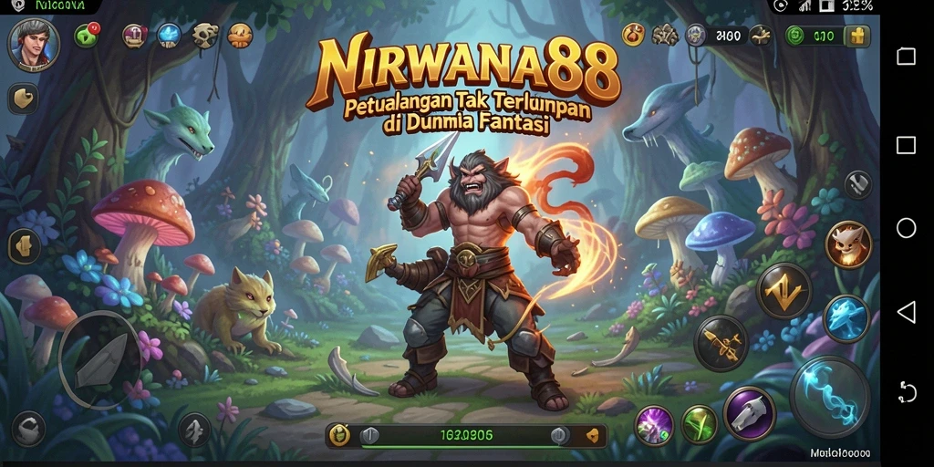 Tangkapan layar utama dari gameplay NIRWANA88 menampilkan eksplorasi dunia petualangan.
