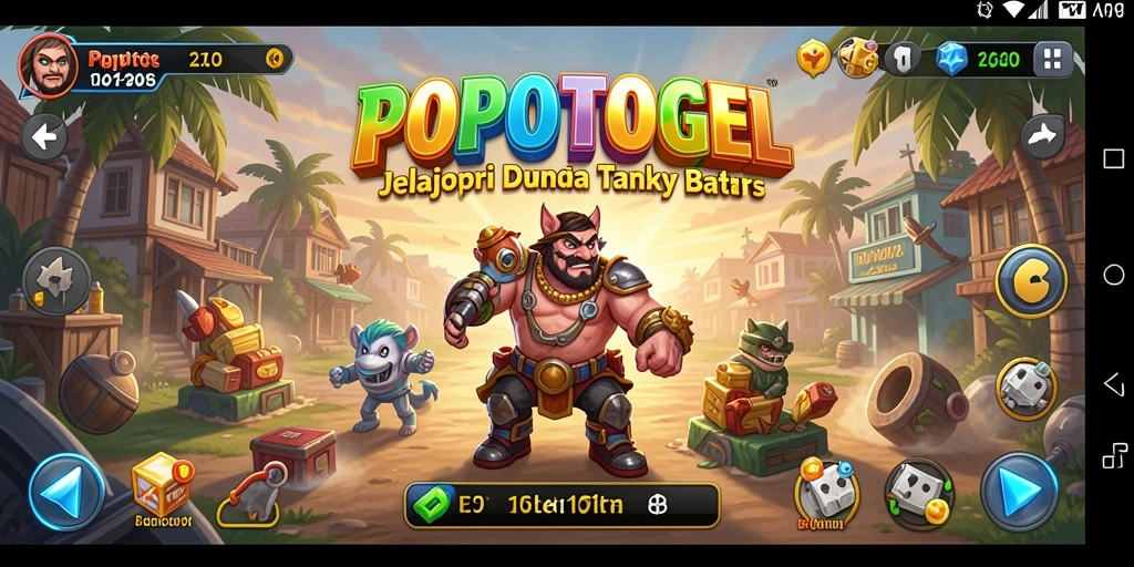 Screenshot menampilkan pemain yang menjelajahi dunia terbuka POPOTOGEL.