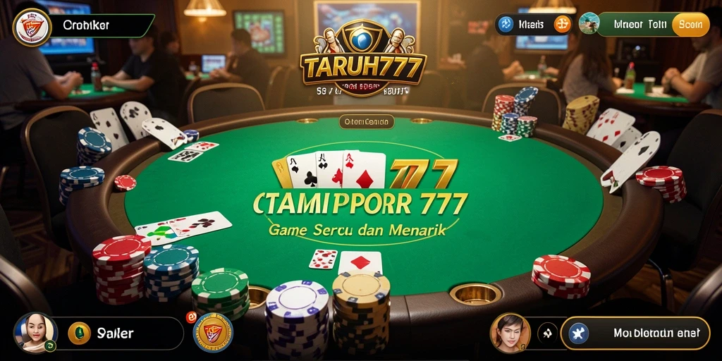 Tampilan gameplay poker yang mendebarkan dan menantang.